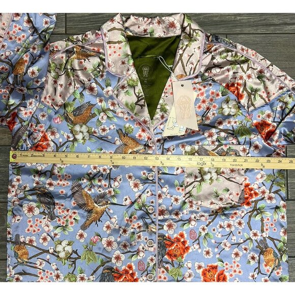 NWT $248 HAH X Free People Haht Satin Eco Pajama Set XL Violet Queen Fisher - Picture 12 of 16